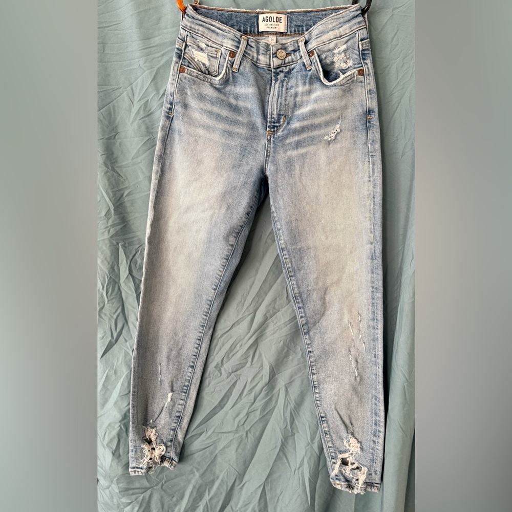 Agolde stretchy skinny jeans. Mid rise